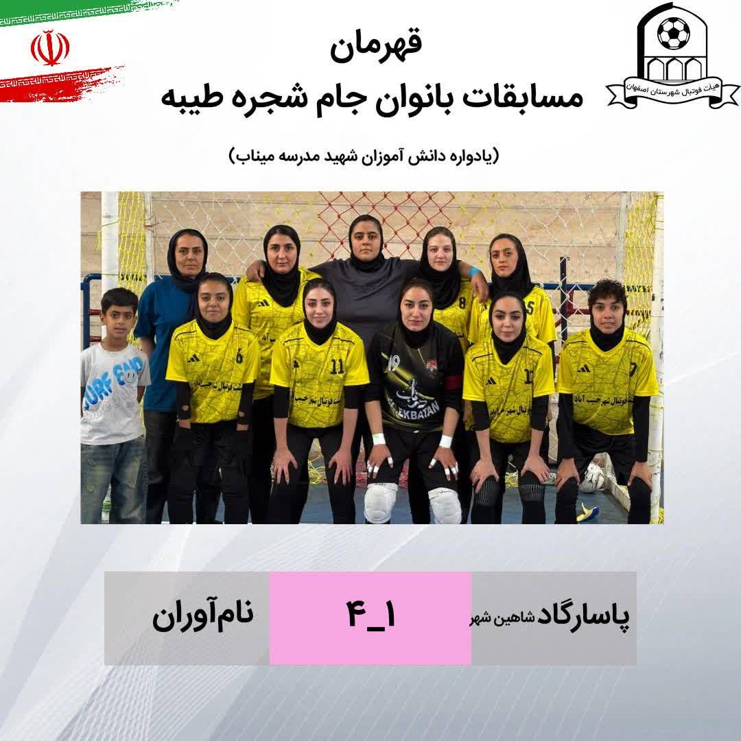 نام آوران برنده جدال لیگ برتری ها ی جام شجره طیبه